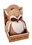 Сувенир, Сова вязаная темно-коричневая в крафт коробке (12-01570-Owl) — 2577438 — 1