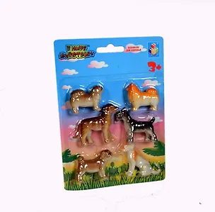 Набор 1toy В мире животных Собаки (Т53831) (6 шт) (18,4х12,7х2,5см) (блистер) 2394665