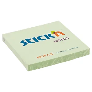Блок для записей Stick`n Neon notes, светло-зелёный, 7.6 х 7.6 см