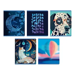 Тетрадь в клетку Listoff, Blue mix, 48 листов, в ассортименте 3033038