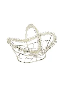 Декоративные элементы из металла, Корзинка серебро (11093606)