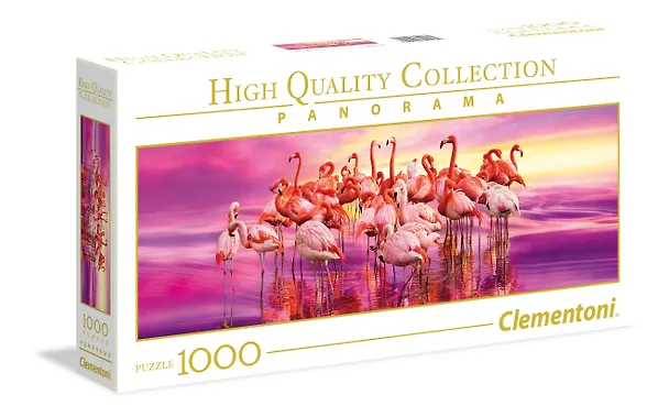 Пазл Clementoni 1000 эл. Панорама Завораживающий танец фламинго 98*33см. 344678 — 1