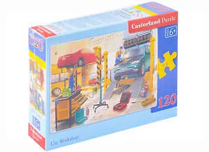 Пазл "Автомобильная мастерская", 120 деталей