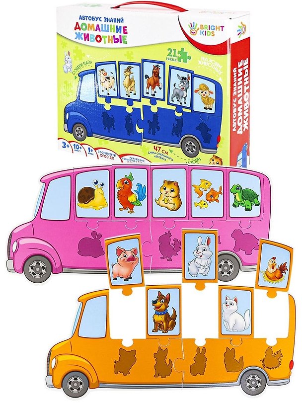 Настольная игра «Автобус знаний. Домашние животные», Bright kids 2864142 — 1