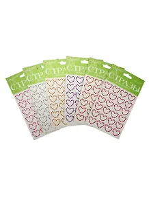 Набор самоклеящихся страз № 29 Сердечки (2-129/05) (24шт.) (6цв.) (упаковка)