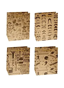 Пакет подарочный крафт А4 "Men's style" ассорти, Kairui