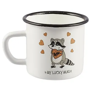 Кружка Енот с печеньками (эмаль) (350 мл)