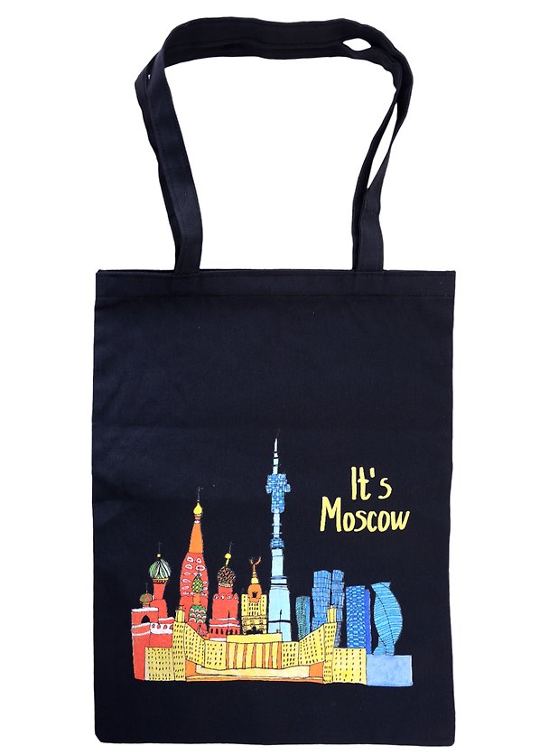 Сумка-шоппер Its Moscow, черная(35х47)(Наивно?Очень) 2951441 — 1