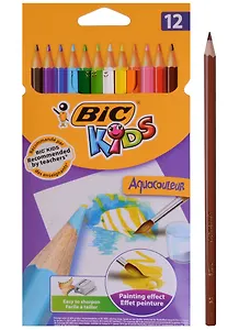 Карандаши цветные Bic, акварельные 12 цветов