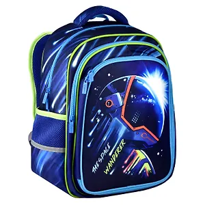 Рюкзак "КОСМОНАВТ" 38,5*29*13,5см, 2 отд., полиэстер, водоот. ткань, светоотраж. элементы, 3 кармана,
