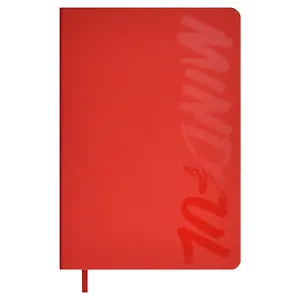 Ежедневник недат. А5 160л "Софт-тач" красный, кожзам, тв.переплет, декор УФ лак, офсет, ляссе