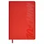 Ежедневник недат. А5 160л "Софт-тач" красный, кожзам, тв.переплет, декор УФ лак, офсет, ляссе — 3055028 — 1