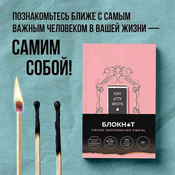 После заполнения сжечь (англ. назв. Burn After Writing). Блокнот для знакомства с самим собой 2946475 — 7