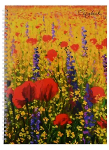 Тетрадь в клетку Listoff, "Графика. Цветущее поле", А4, 100 листов