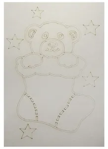 Трафарет Мишка в носке А5 (148х210) (541) (3+) (Песочный мир)