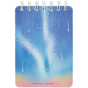 Блокнот А6 80л лин. 100*140 "Meteor shower" на спирали, ассорти