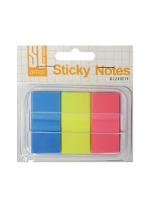 Закладки самоклеящиеся 45*20мм 3цв*25л, в диспенсере, SL