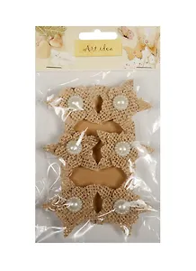 Декоративные прищепки холщевые Звездочки (6шт) (11-00399-SC-2194)