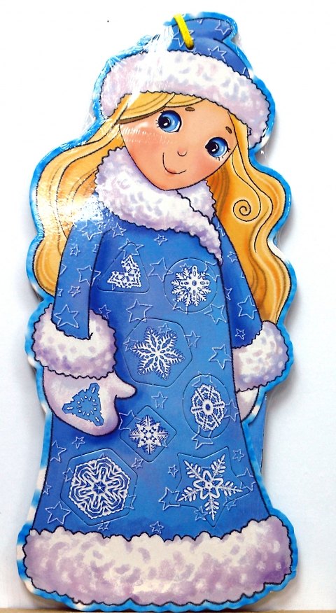 Снегурочка в снежинках (фигурный пазл) (Карапуз) 2143112 — 1