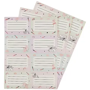 Наклейки для тетрадей 24шт "Bunney" 257688