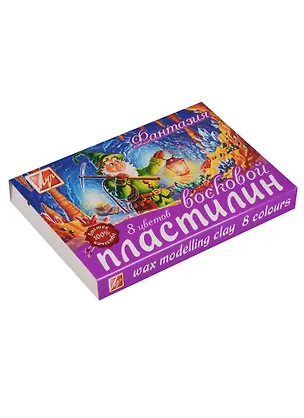 Пластилин "Фантазия" восковой, 8 цветов 231393
