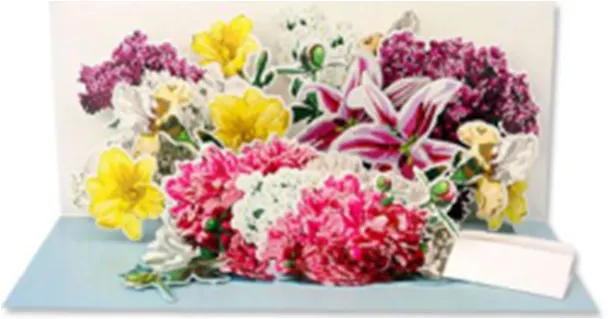 3D открытка Садовый букет (Garden Bouquet) (панорама) (A113) 2384687 — 1