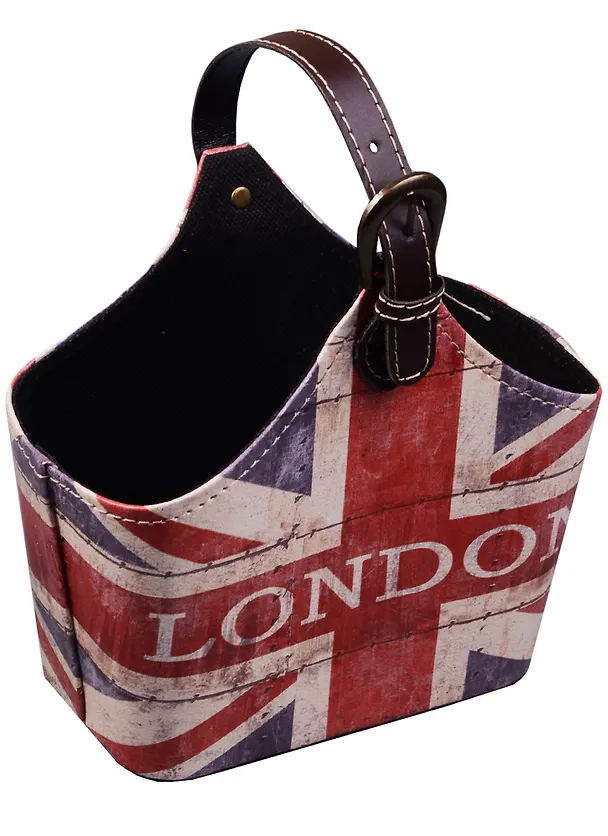 Корзинка для мелочей с ручкой Британский флаг London 18*25см 12-06649-JC02-1 2576101 — 1