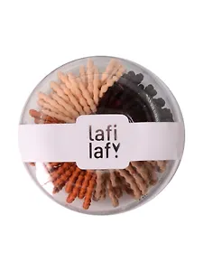 Набор резиночек в коробочке-пончике (60шт) (кофейные оттенки) (2,5см) (12-03884-B35) (Lafilaf)