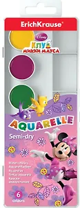 Краски акварельные 06цв "Mickey Mouse Club House for girls", Disney