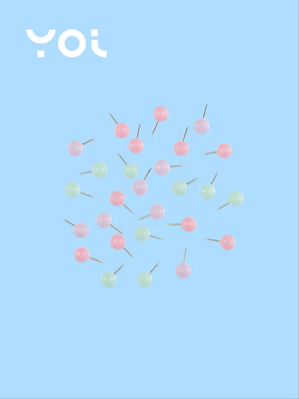 Кнопки-гвоздики Yoi, 40 штук, пастельные, в ассортименте 3046723 — 3