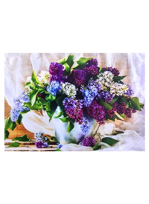 Алмазная мозаика Домашняя сирень в ведёрце, 30*40 см. 2877967