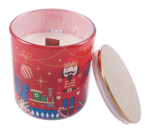 Ароматизированная свеча в стакане Щелкунчик с крышкой  (Magical Gift with lid) (150г) 3131399 — 3