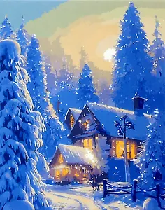 Холст с красками по номерам "Уютный вечер", 40 х 50 см