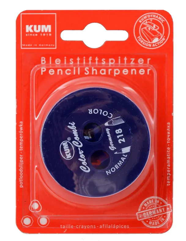 Точилка 2отв. "Color Comb", пласт.контейнер, KUM 3169979 — 3