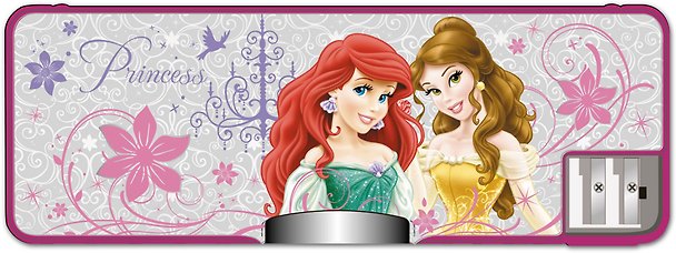 Пенал школьный 1отд. "Принцессы" 8*23*2,5см, с наполнением (точилки), Disney 229189 — 1
