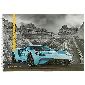 Альбом для рисования Unnika, "Покоритель дороги", А4, 40 листов, на гребне