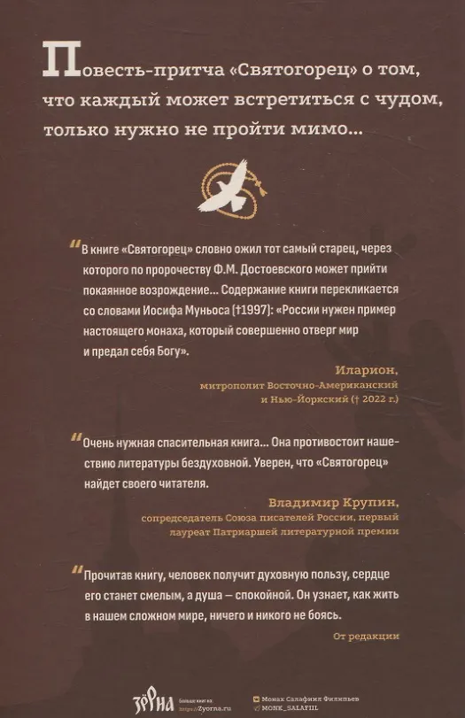 Книга Святогорец Повесть-притча (Салафиил (Филипьев, монах)) — 2