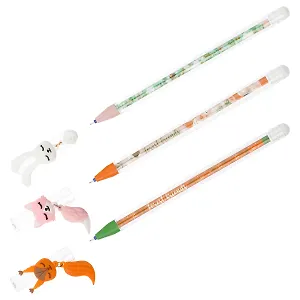 Ручка гелевая пиши-стирай синяя "Lovely animals" в ассортименте, Meshu