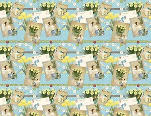 Бумага подарочная Феникс презент Желтые тюльпаны 100*70см 80 г/м 75202