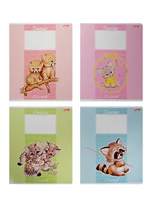 Тетрадь в косую линейку Hatber, "Милые пушистики", 12 листов, в ассортименте