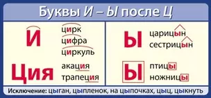 ШМ-13317 Карточка Буквы И - Ы после Ц — 362100 — 1