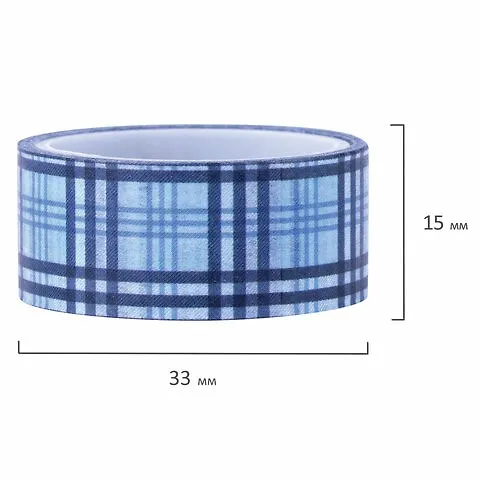 Клейкие WASHI-ленты д/декора Оттенки синего, 15мм*3м, 7цв, рисовая бумага, ОСТРОВ СОКРОВИЩ, 661703 2811392 — 5