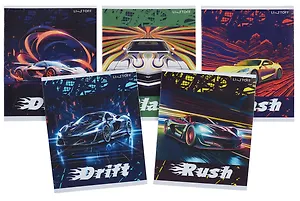 Тетрадь 48л кл. "Драйв" мел.картон, ассорти