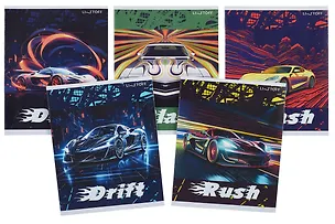 Тетрадь 48л кл. "Драйв" мел.картон, ассорти 3084016