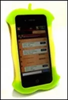 Чехол для iPhone в виде яблока зеленый (002649)