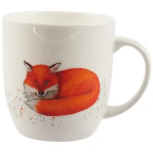 Кружка Наглая рыжая морда Лиса 380 мл. в подарочной коробке