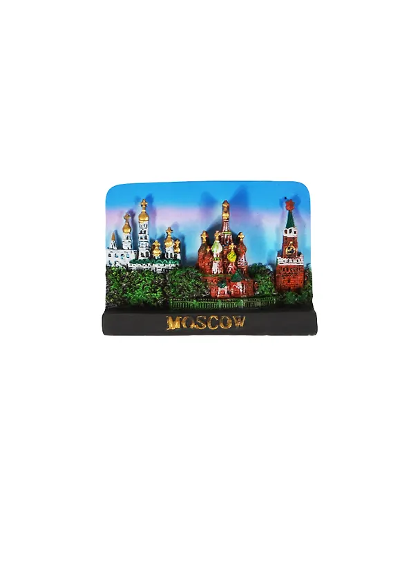 Магнит Москва коллаж Соборы Кремля и Храм Василия Блаженного (022-73-19K32) 2464894 — 1