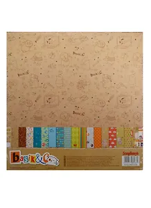 Набор бумаги для скрапбукинга 30,5х30,5 см 190 гр/м, двусторон Басик, 11 листов (8+3)