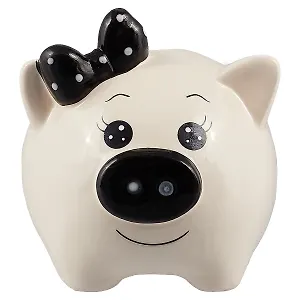 Копилка Свинка черно-белая (керамика) (12х11) (12-7365-8077)