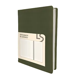 Записная книжка А6+ 136л кл. "Maple. Olive" иск.кожа с поролоном, ляссе, скругл.углы, инд.уп. 3126014